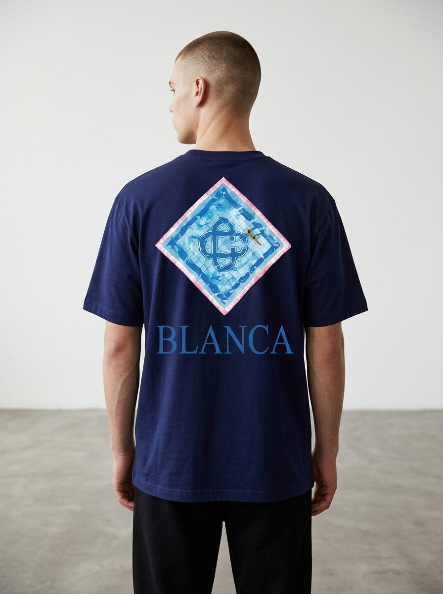 T-shirt Coupe semi Oversize - blanca