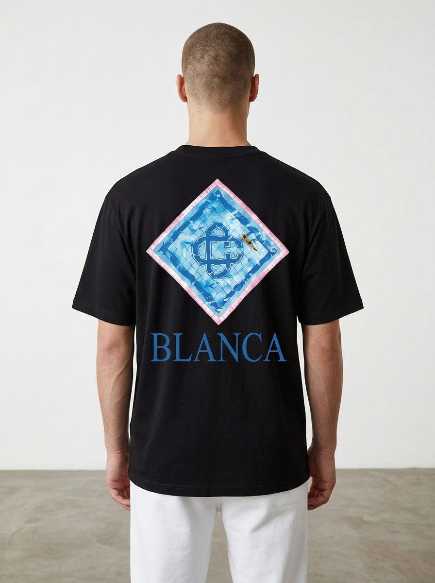 T-shirt Coupe semi Oversize - blanca
