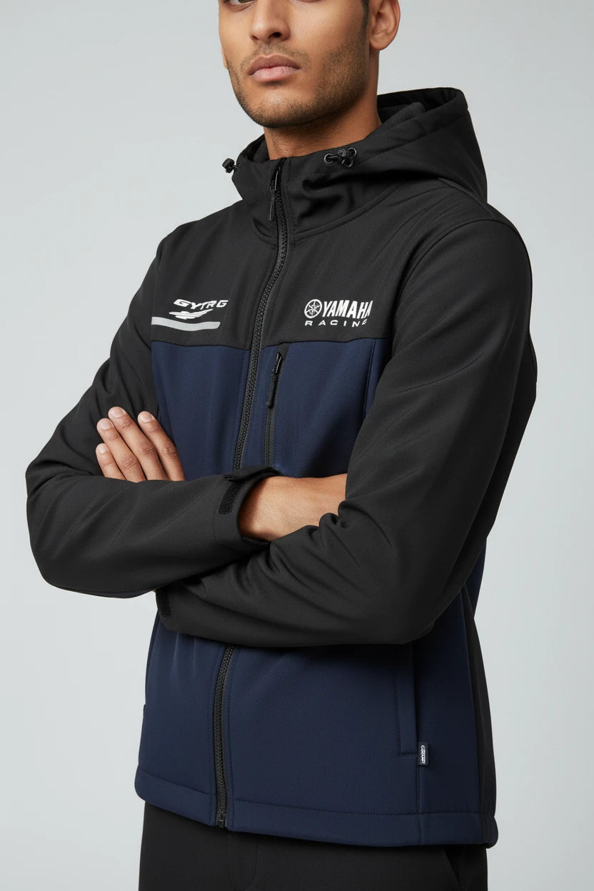 Veste Yamaha Racing - Bleu nuit & noir avec poche zippée frontale
