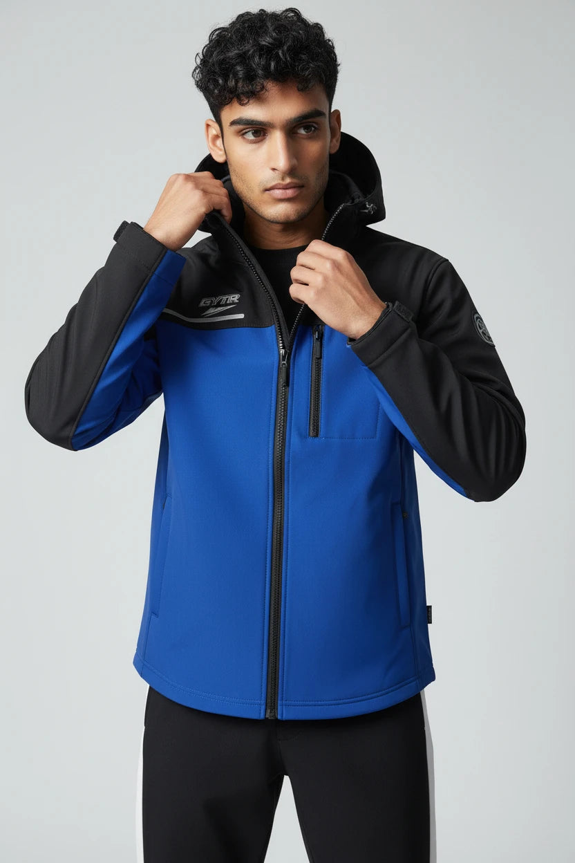 Veste Yamaha Racing - Noir & Bleu roy avec poche zippée frontale