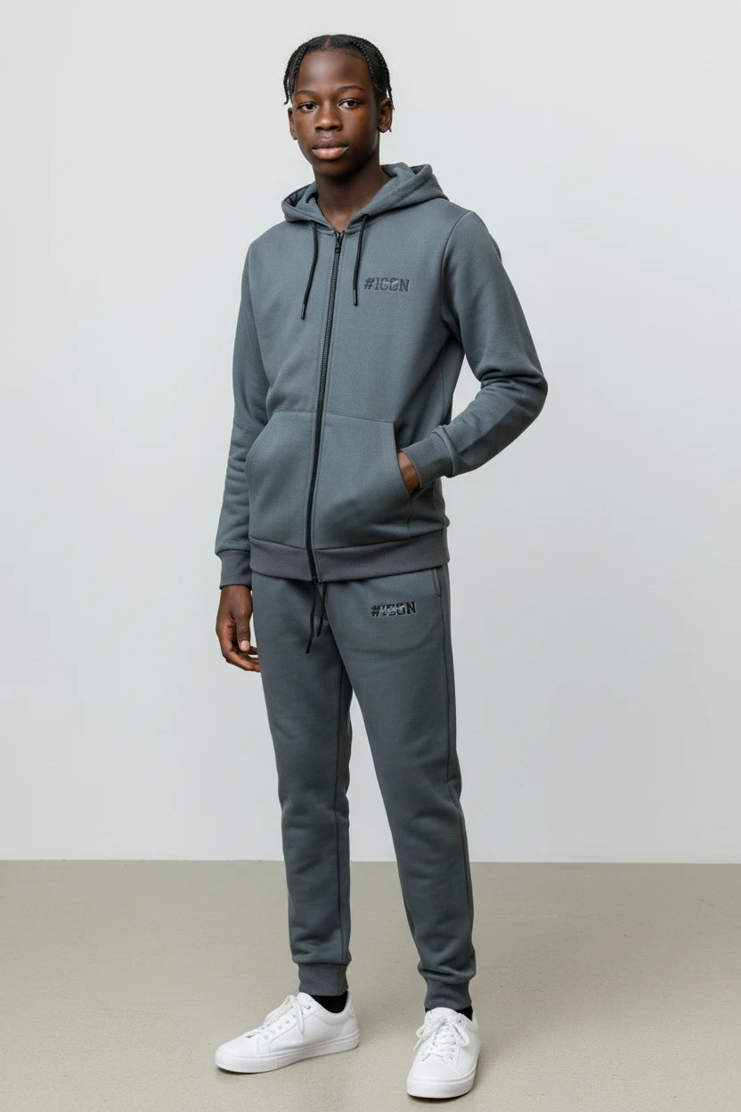 Ensemble Streetwear Iconic Car Race – Gris Anthracite