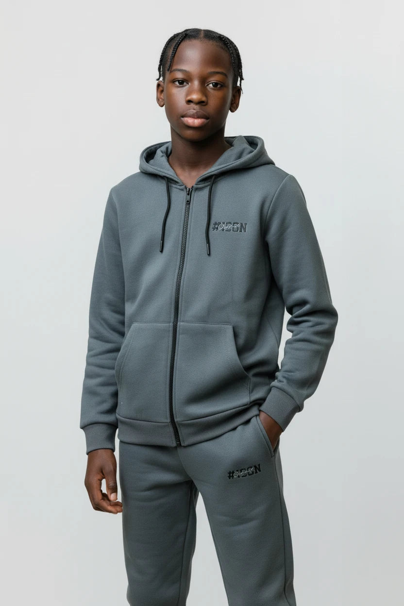Ensemble Streetwear Iconic Car Race – Gris Anthracite