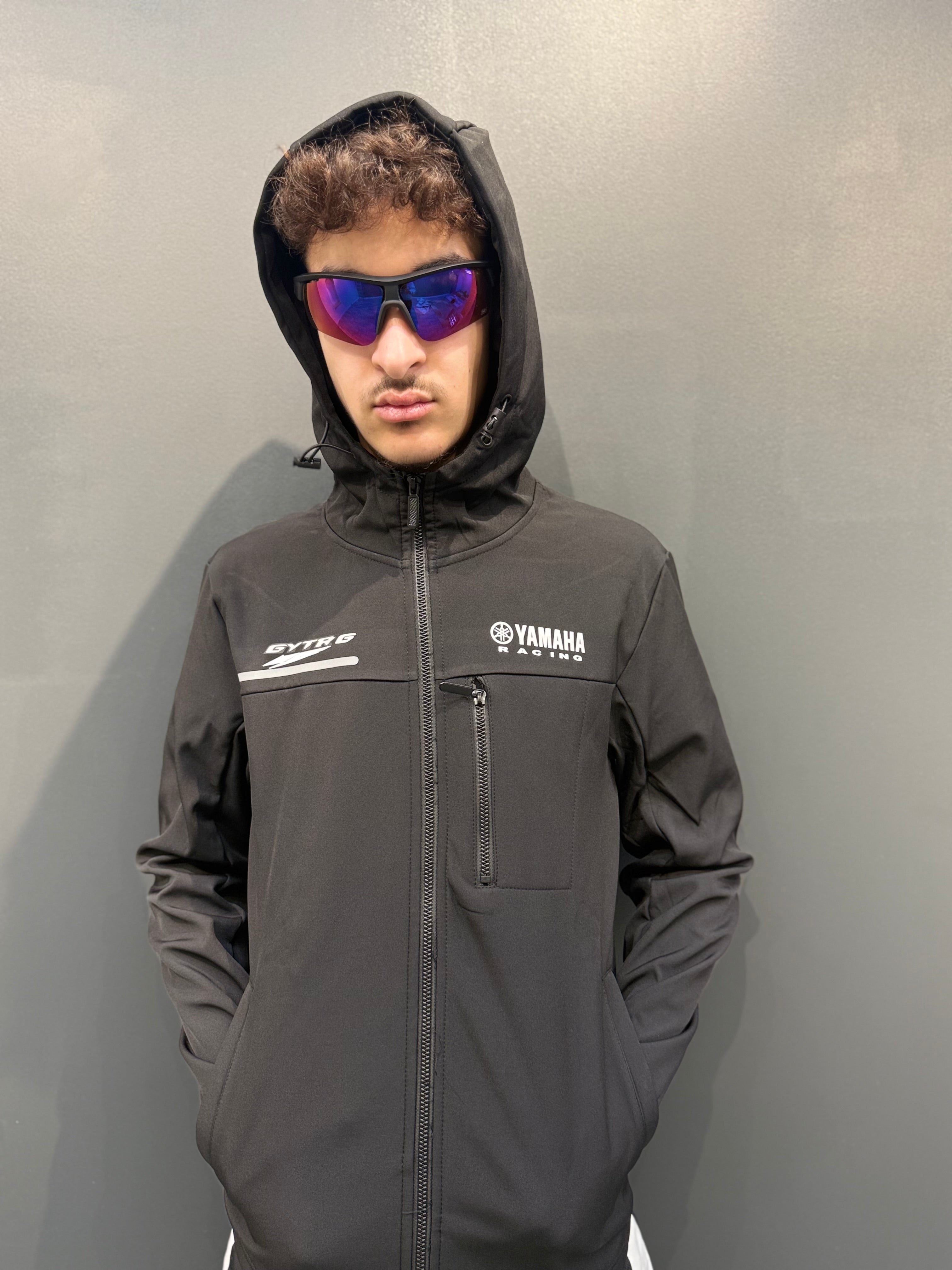 Veste Yamaha Racing - Noir avec poche zippée frontale
