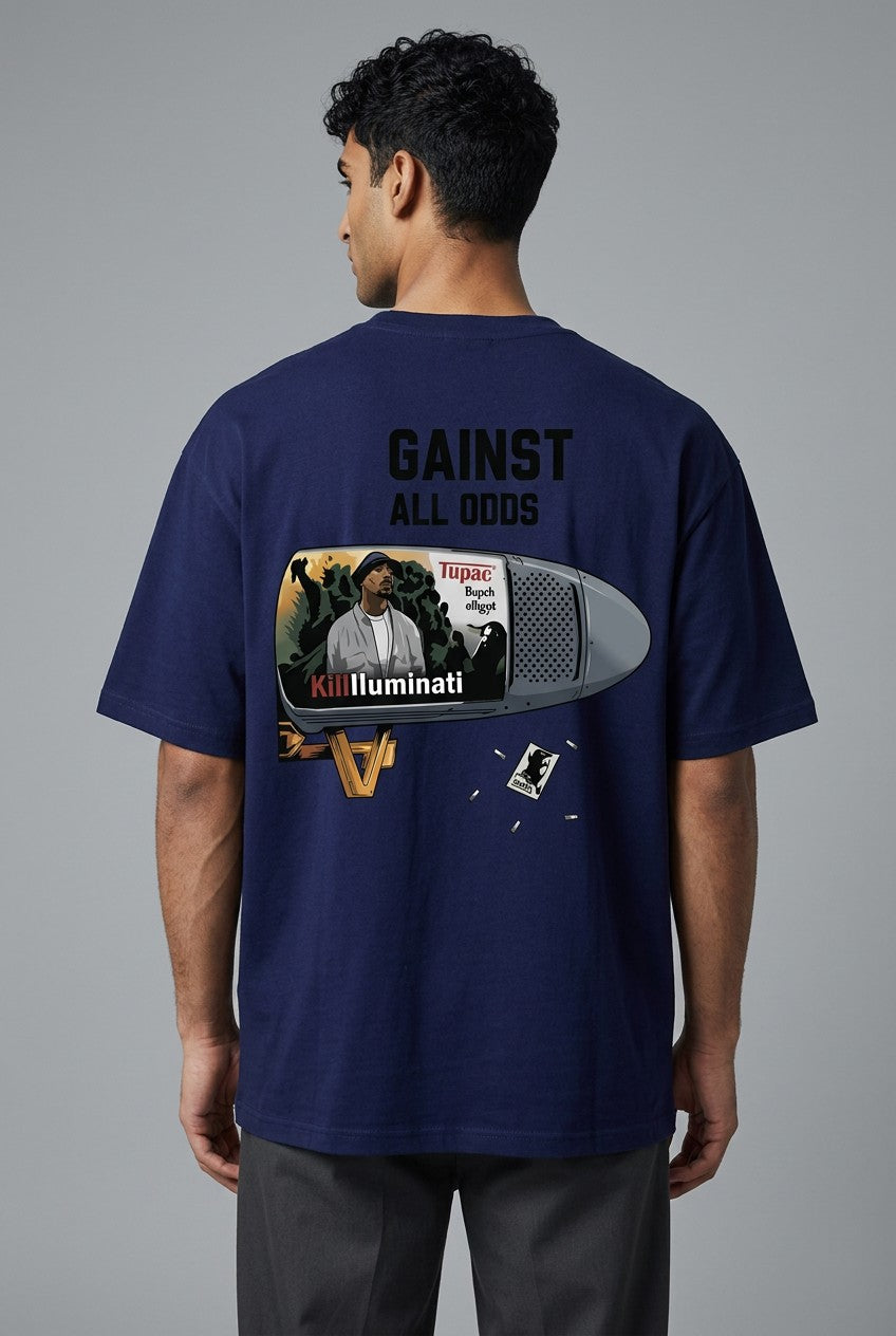T-shirt Homme semi Oversize "AGAINST ALL ODDS"