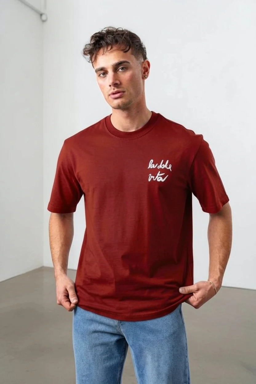 T-Shirt "La Dolce Vita" – Édition Signature Cursive