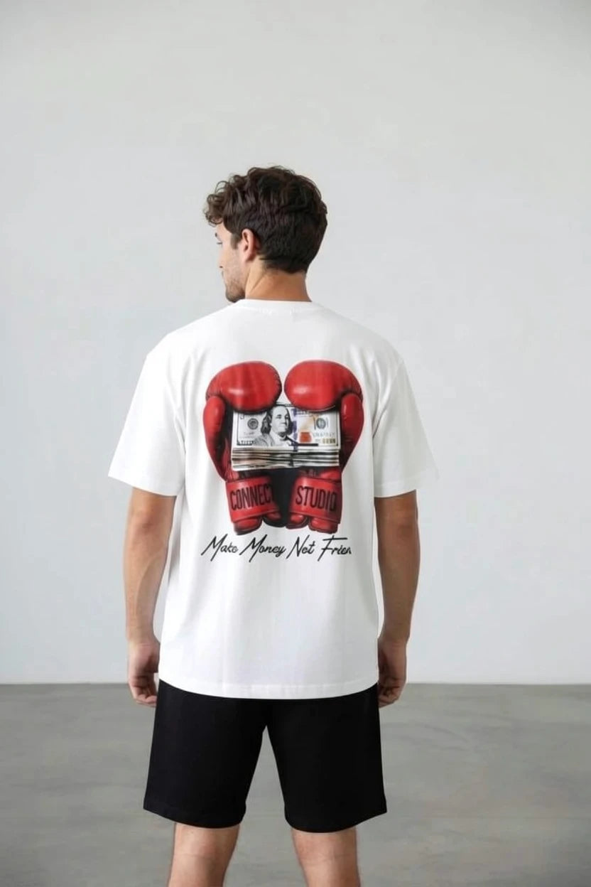 T-Shirt Graphique "Make Money Not Friends"
