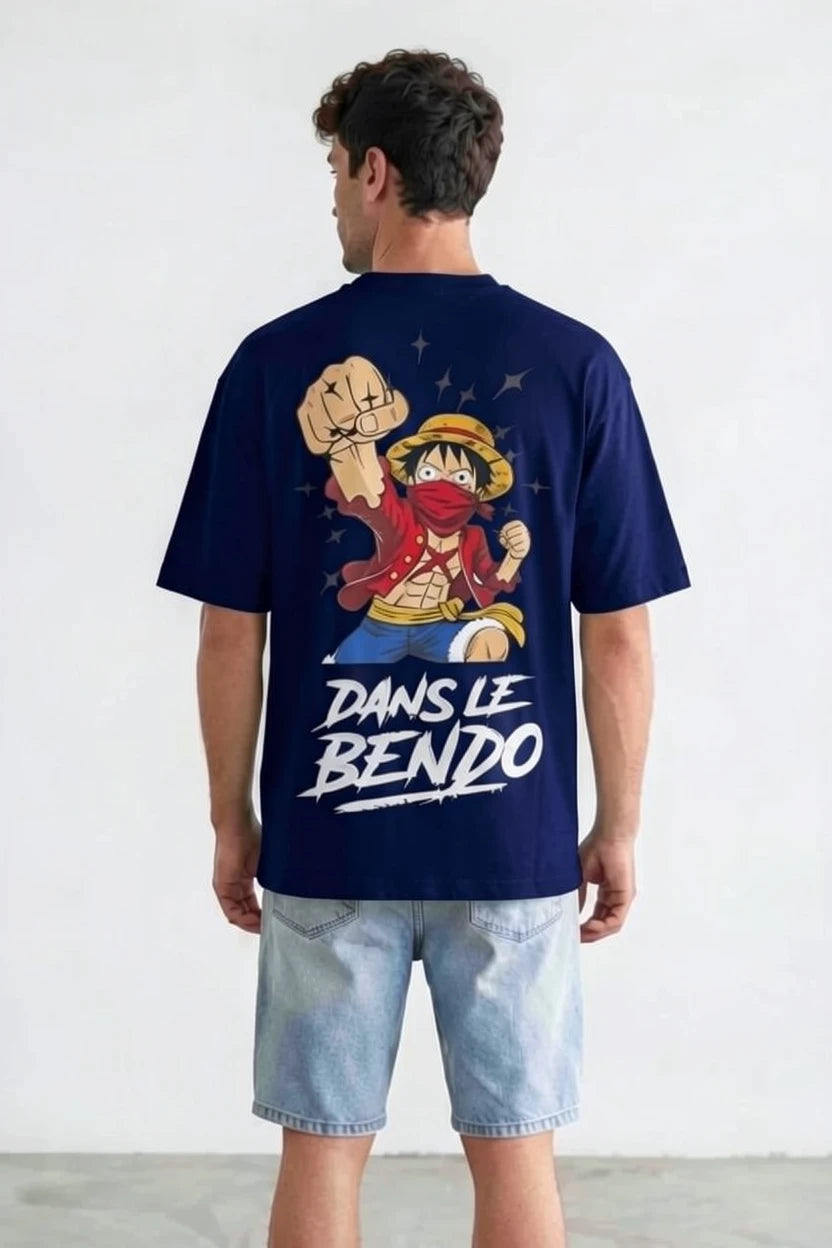 T-Shirt semi oversize "Dans Le Bendo" – Édition Luffy Mask