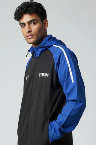 Ensemble survêtements Yamaha Premium Line – Noir et Bleu avec détails fluorescents