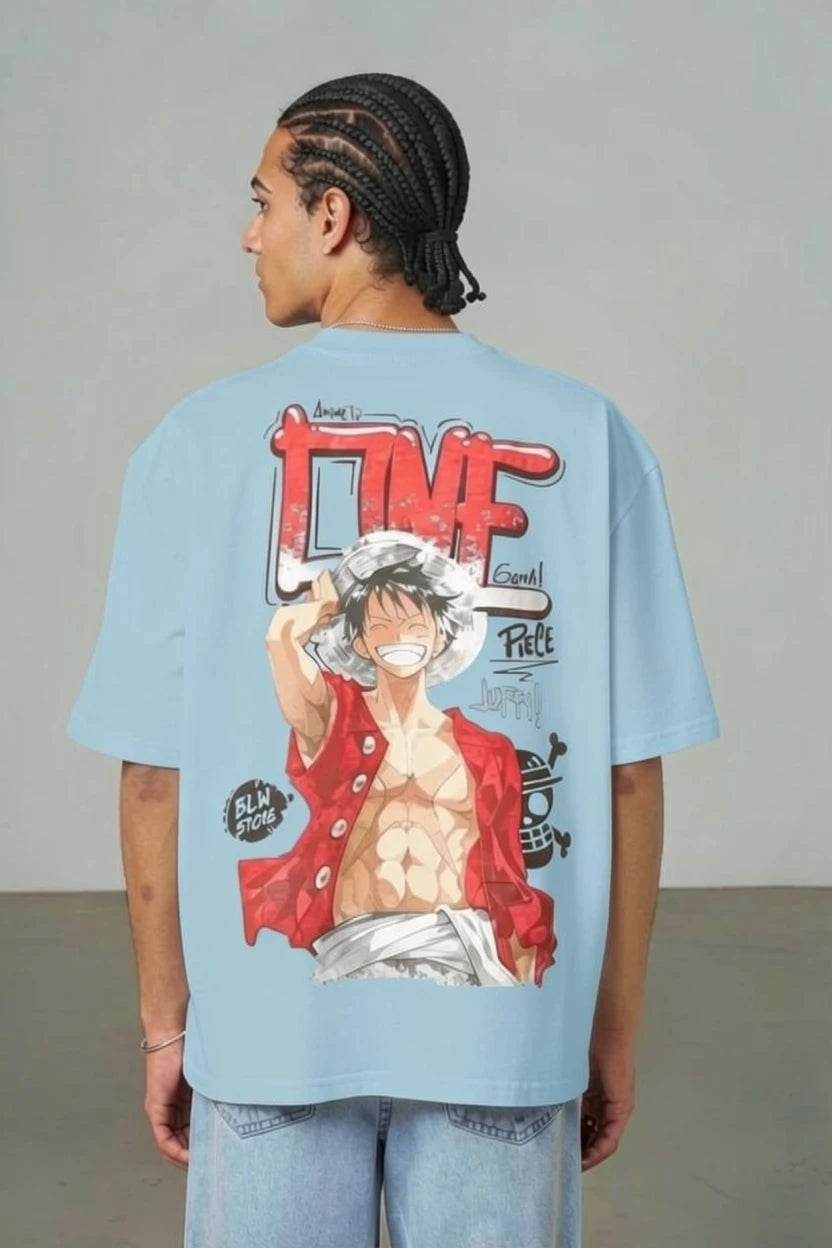 T-Shirt Graphique "One Piece" – Édition Luffy Street Art
