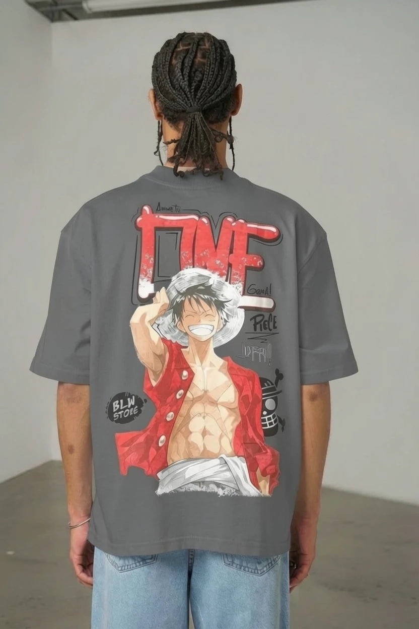 T-Shirt Graphique "One Piece" – Édition Luffy Street Art