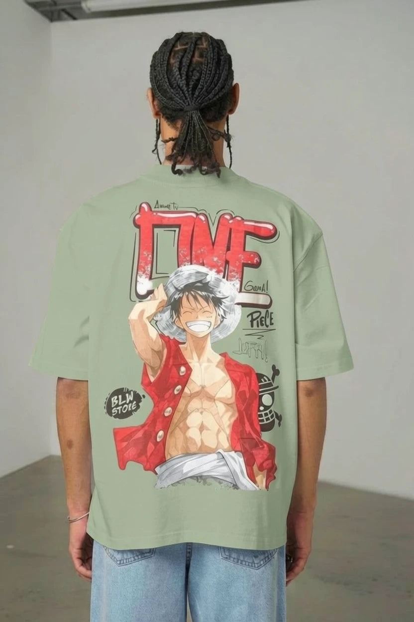 T-Shirt Graphique "One Piece" – Édition Luffy Street Art