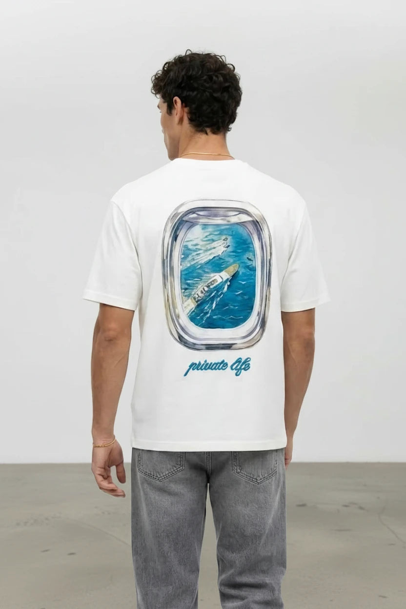 T-Shirt Graphique "Private Life" – Édition Porthole Yacht