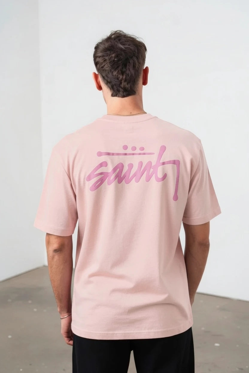 T-Shirt Graphique "Saint Signature" – Édition Neon Pink