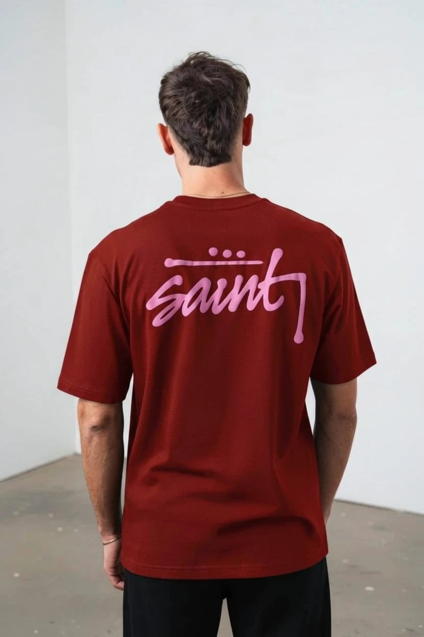 T-Shirt Graphique "Saint Signature" – Édition Neon Pink