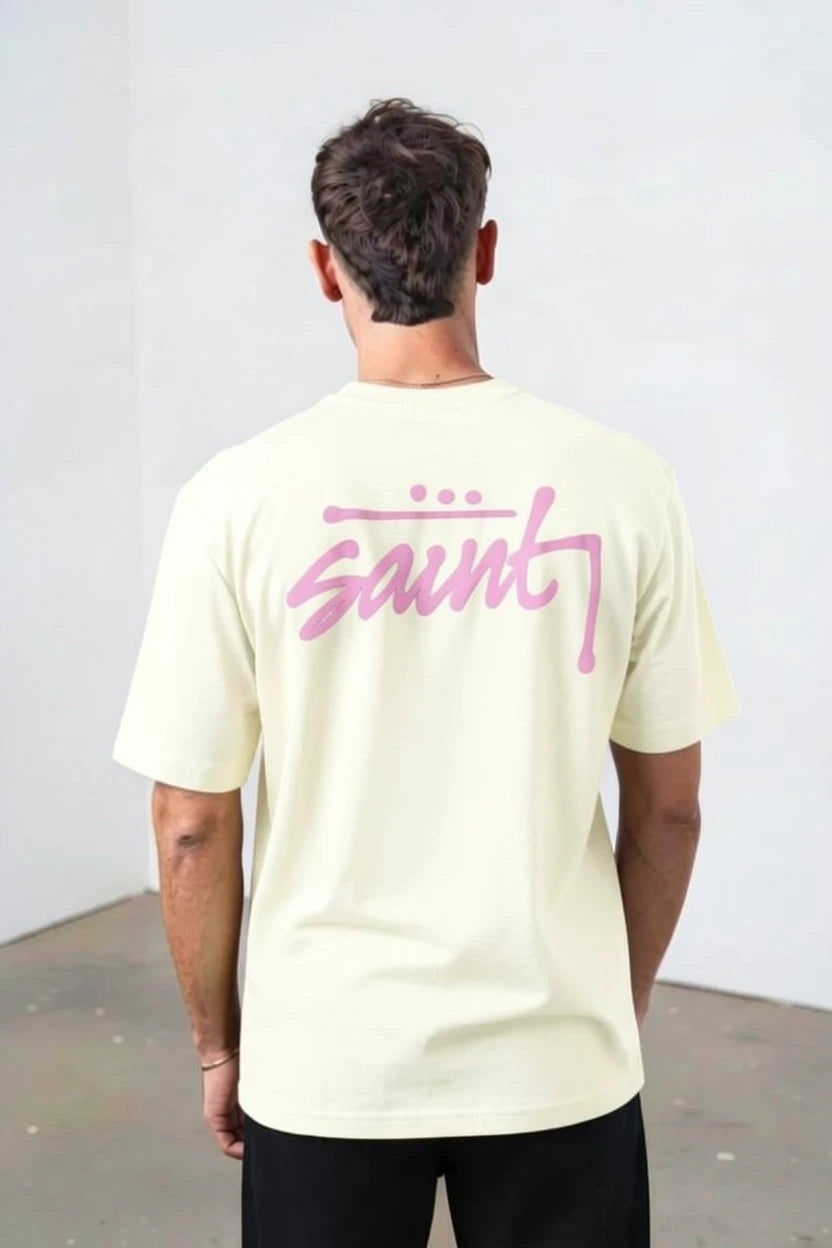 T-Shirt Graphique "Saint Signature" – Édition Neon Pink