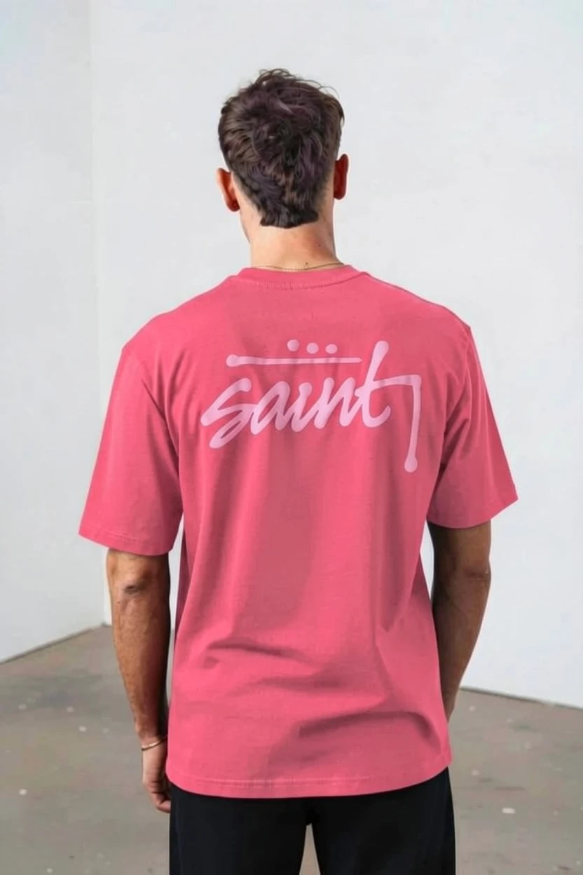 T-Shirt Graphique "Saint Signature" – Édition Neon Pink