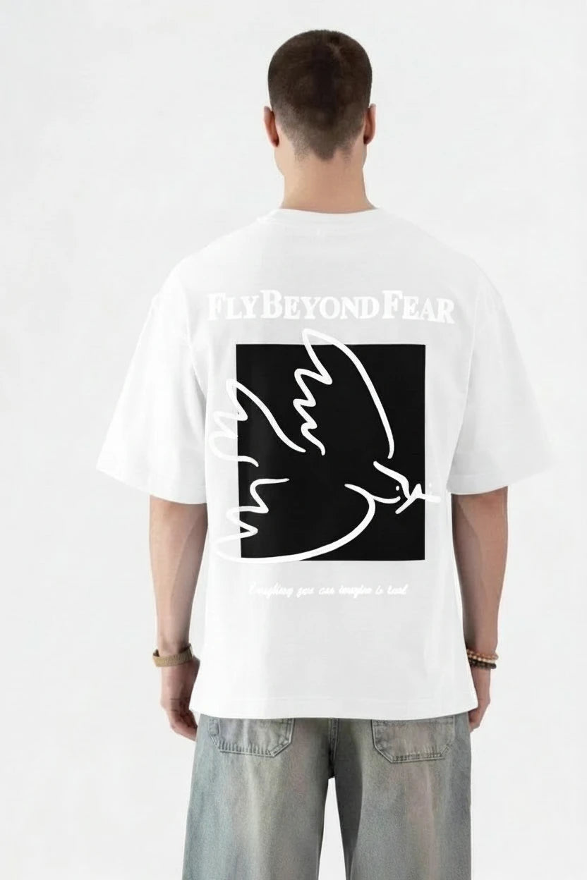 T-shirt semi oversize Fly Beyond Fear