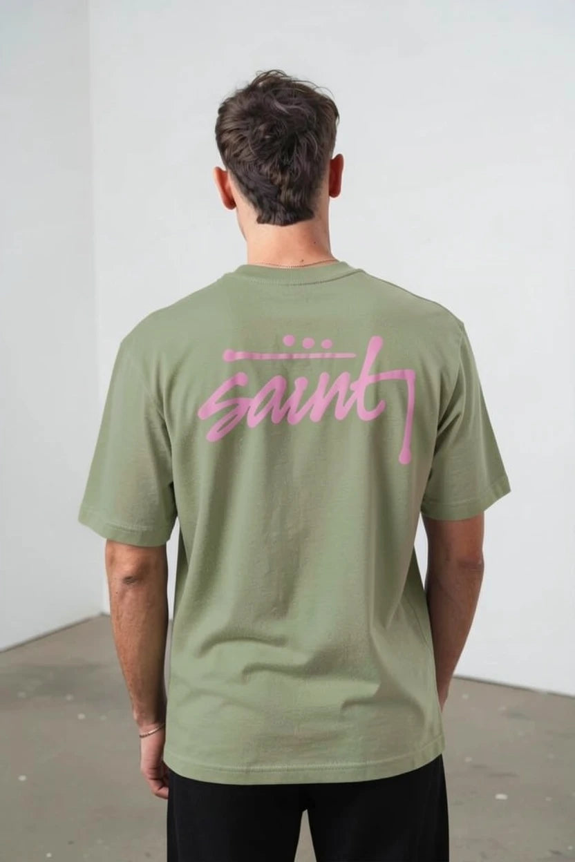 T-Shirt Graphique "Saint Signature" – Édition Neon Pink