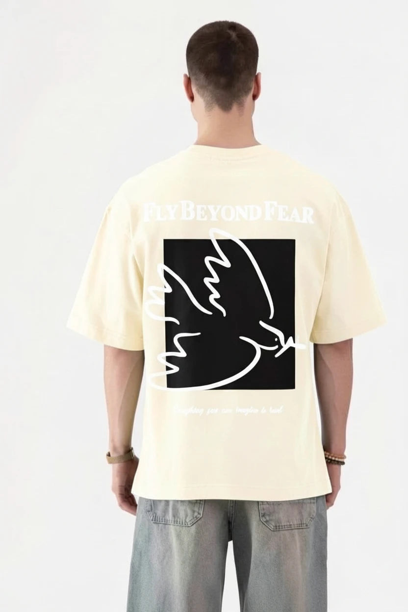 T-shirt semi oversize Fly Beyond Fear
