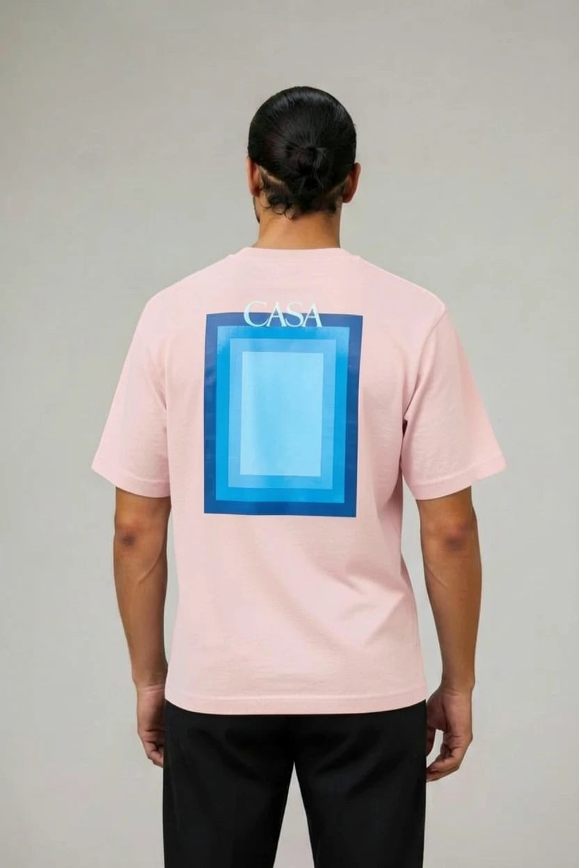 T-Shirt Graphique CASA – Édition Carré Bleu