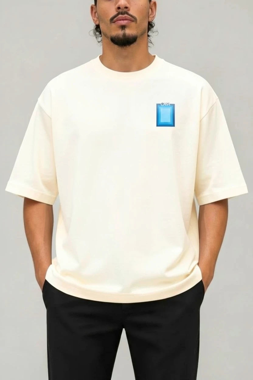T-Shirt Graphique CASA – Édition Carré Bleu