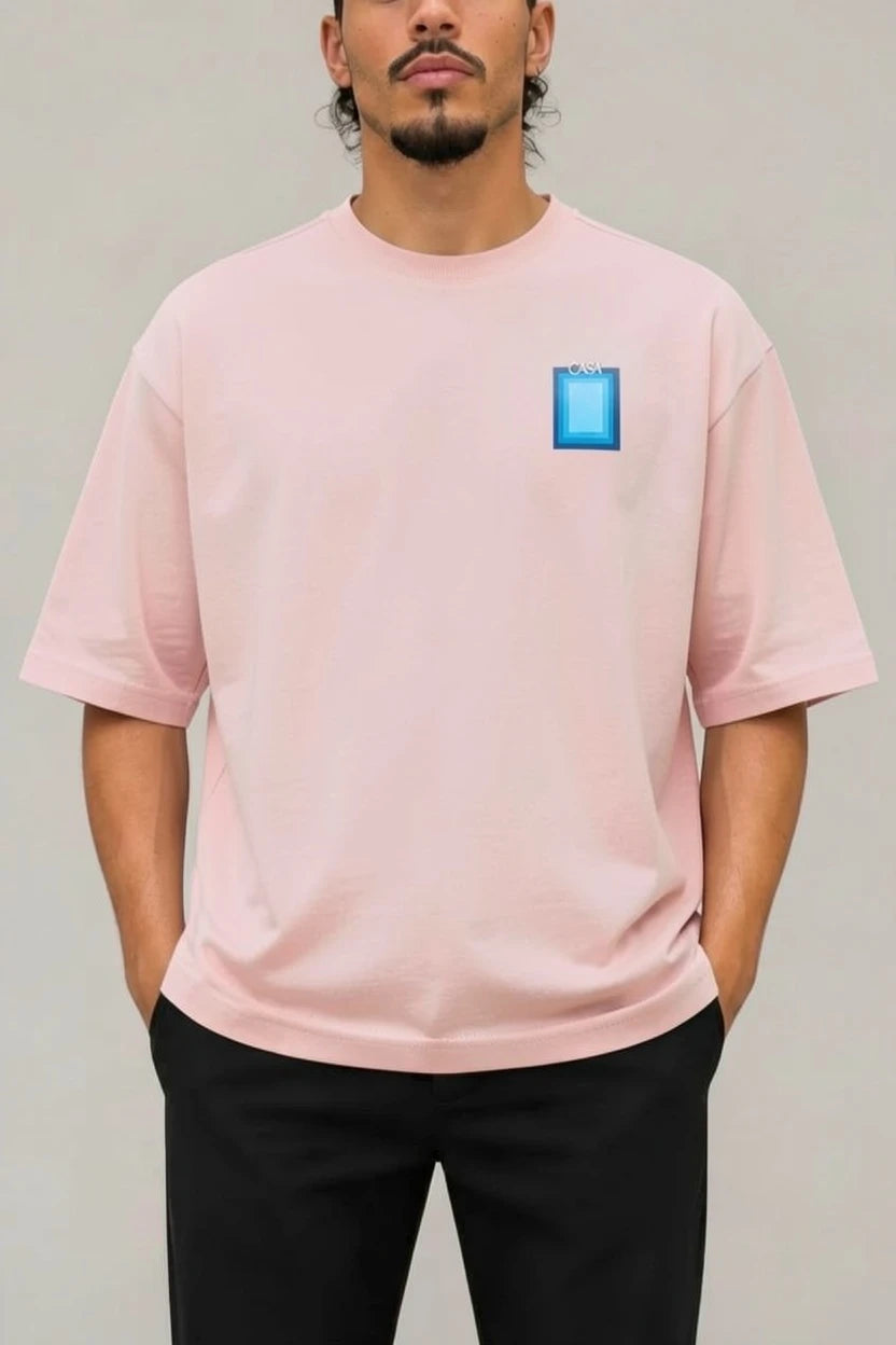 T-Shirt Graphique CASA – Édition Carré Bleu