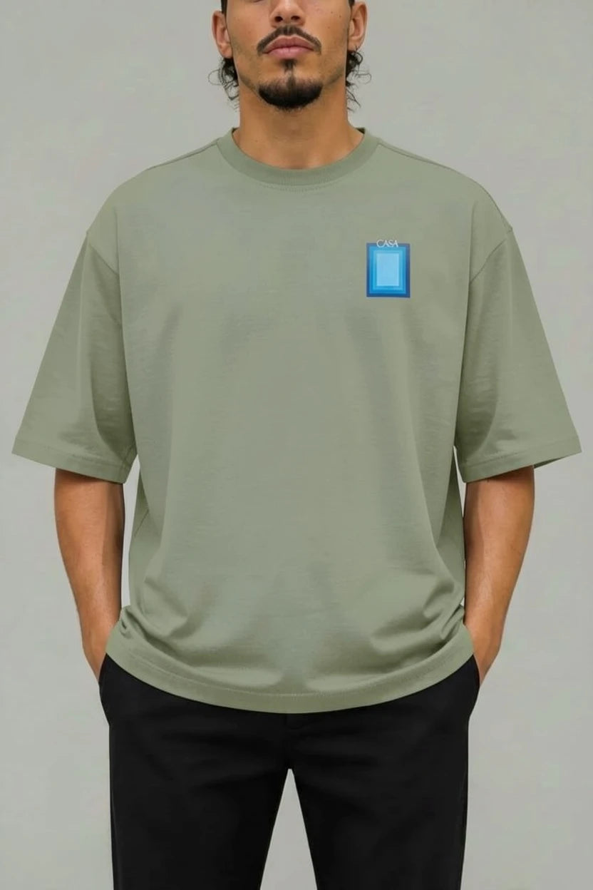 T-Shirt Graphique CASA – Édition Carré Bleu