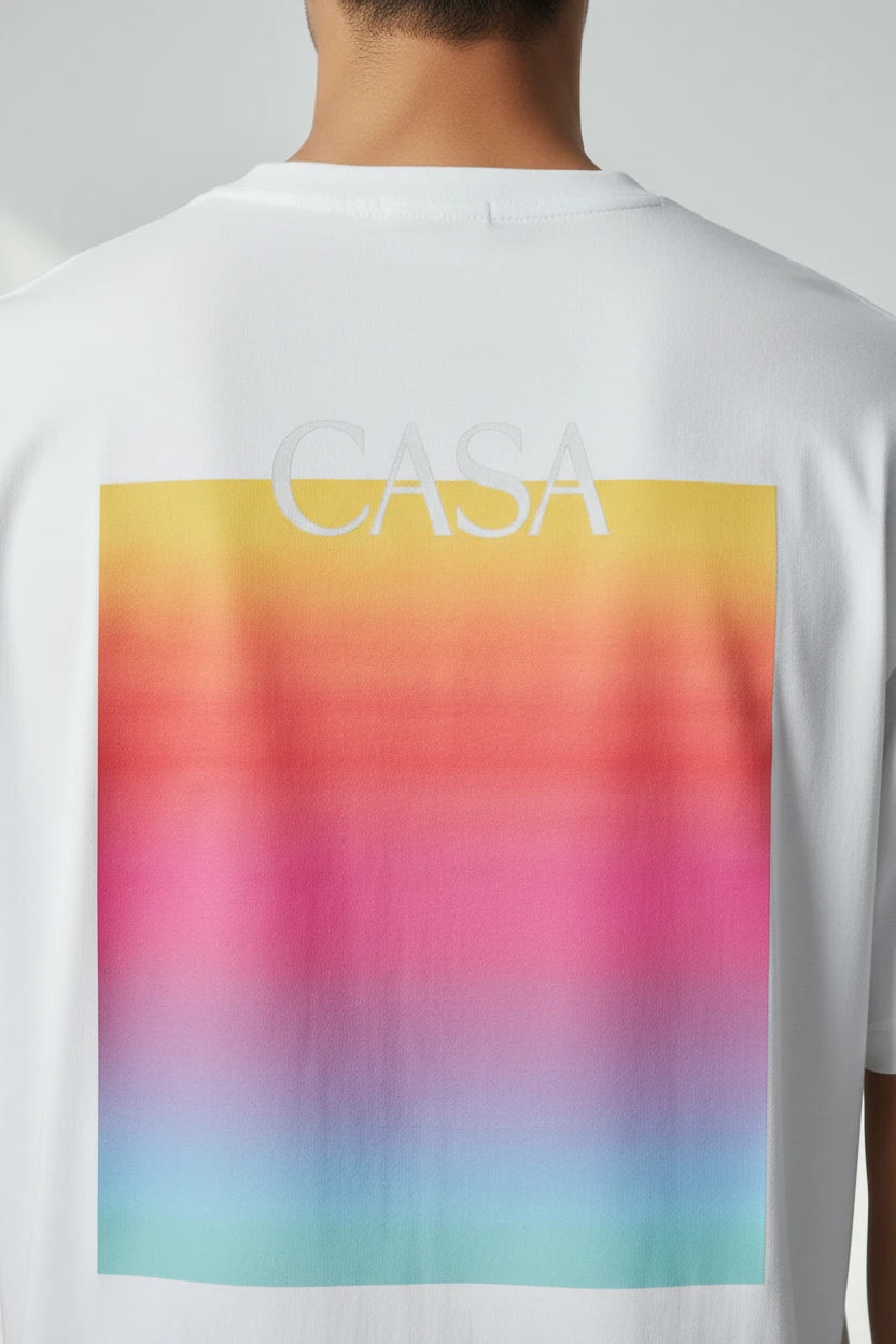 T-shirt Casa homme – Graphique Carré Aurore