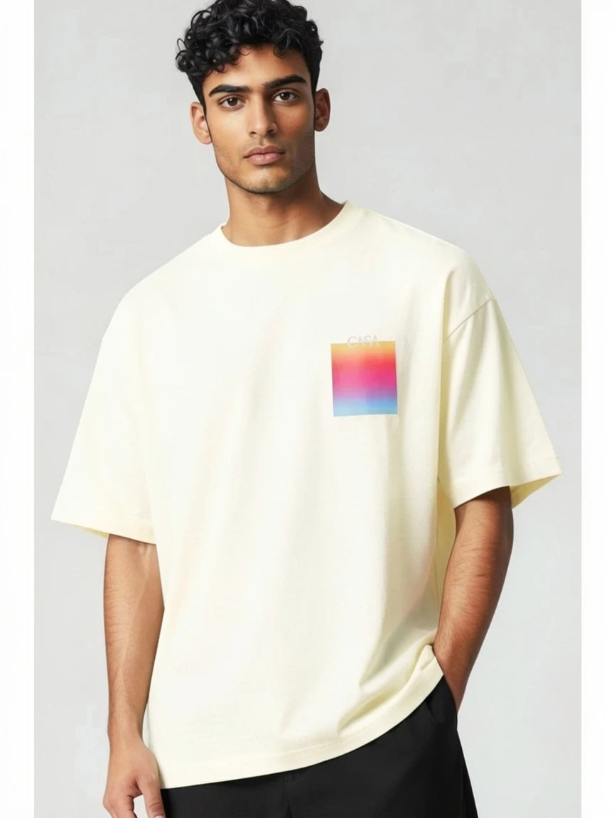 T-shirt Casa homme – Graphique Carré Aurore
