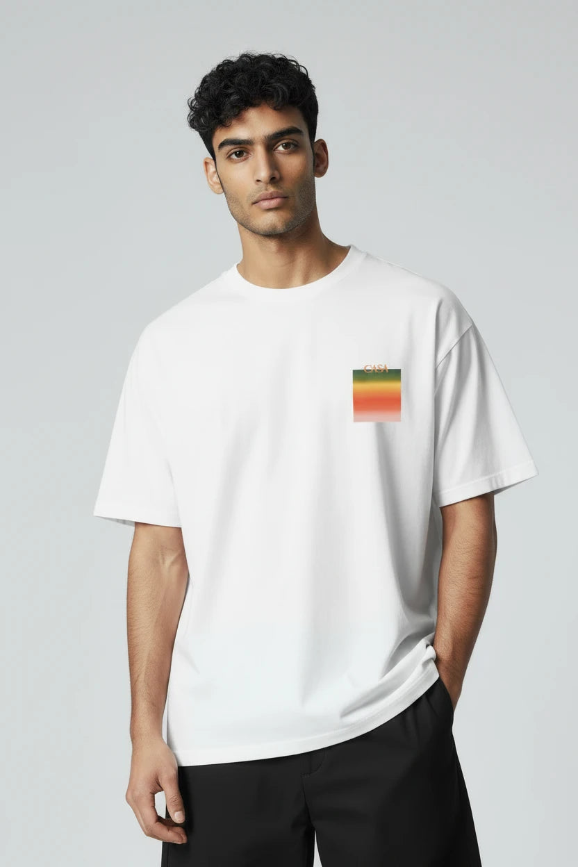 T-shirt casa – Graphique Carré Horizon