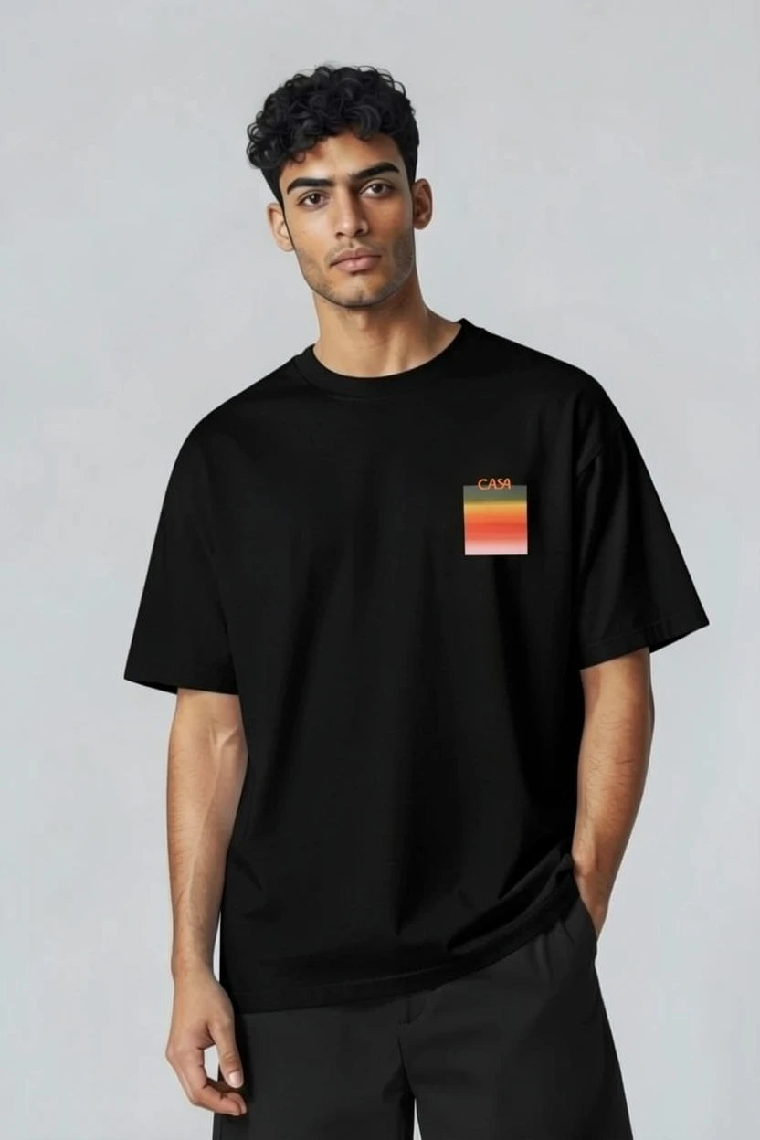 T-shirt casa – Graphique Carré Horizon