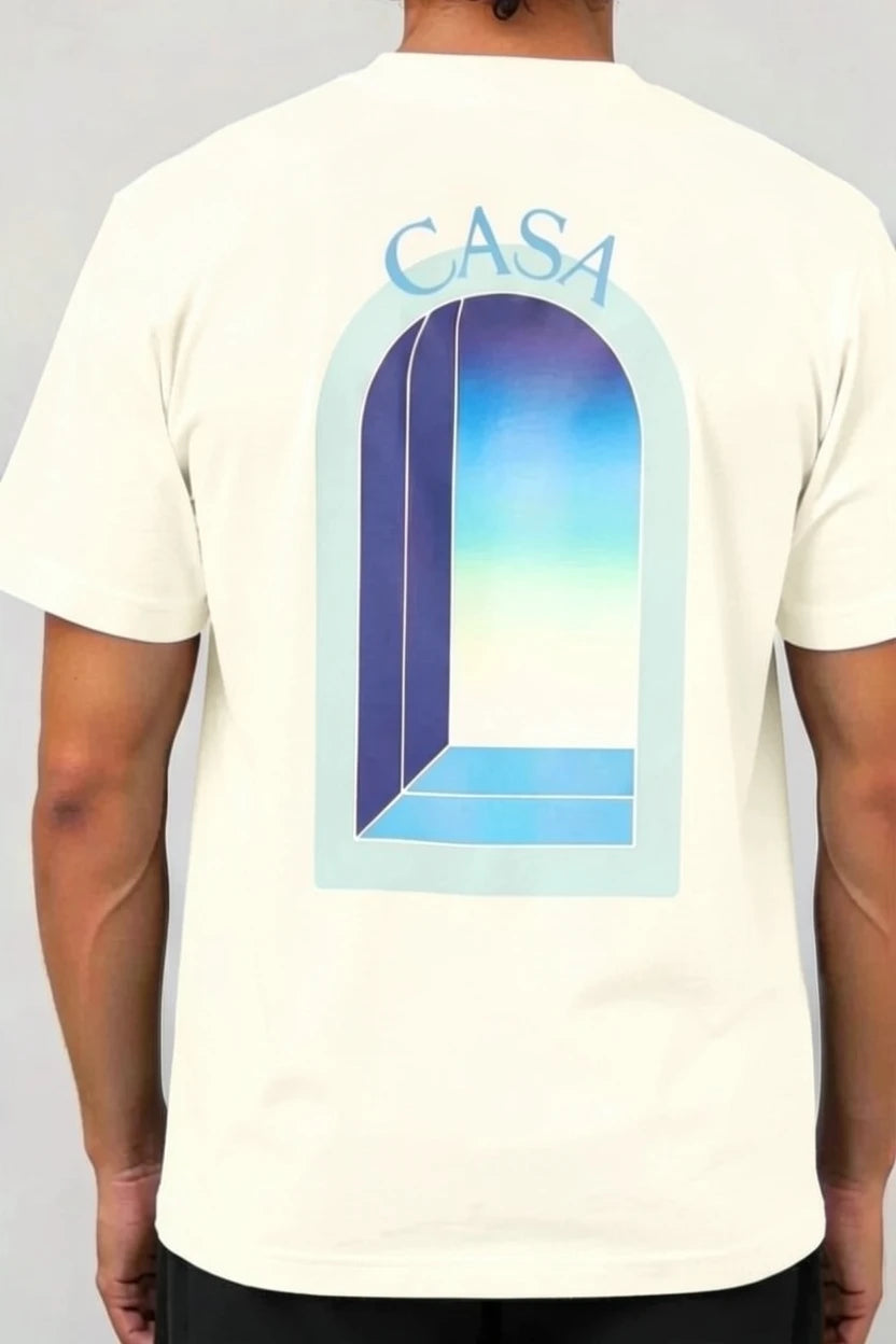 T-Shirt Graphique casa – Arche Bleu Turquoise