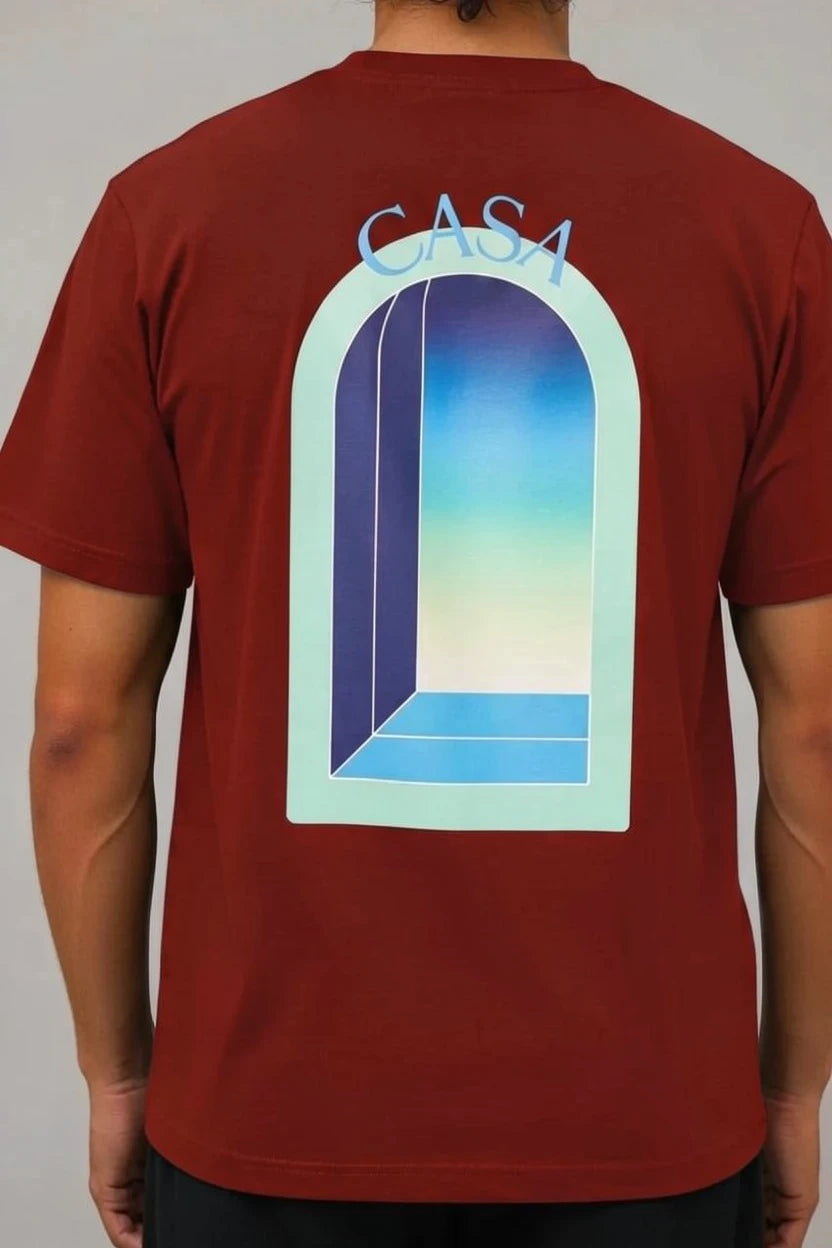 T-Shirt Graphique CASA – Arche Bleu Turquoise