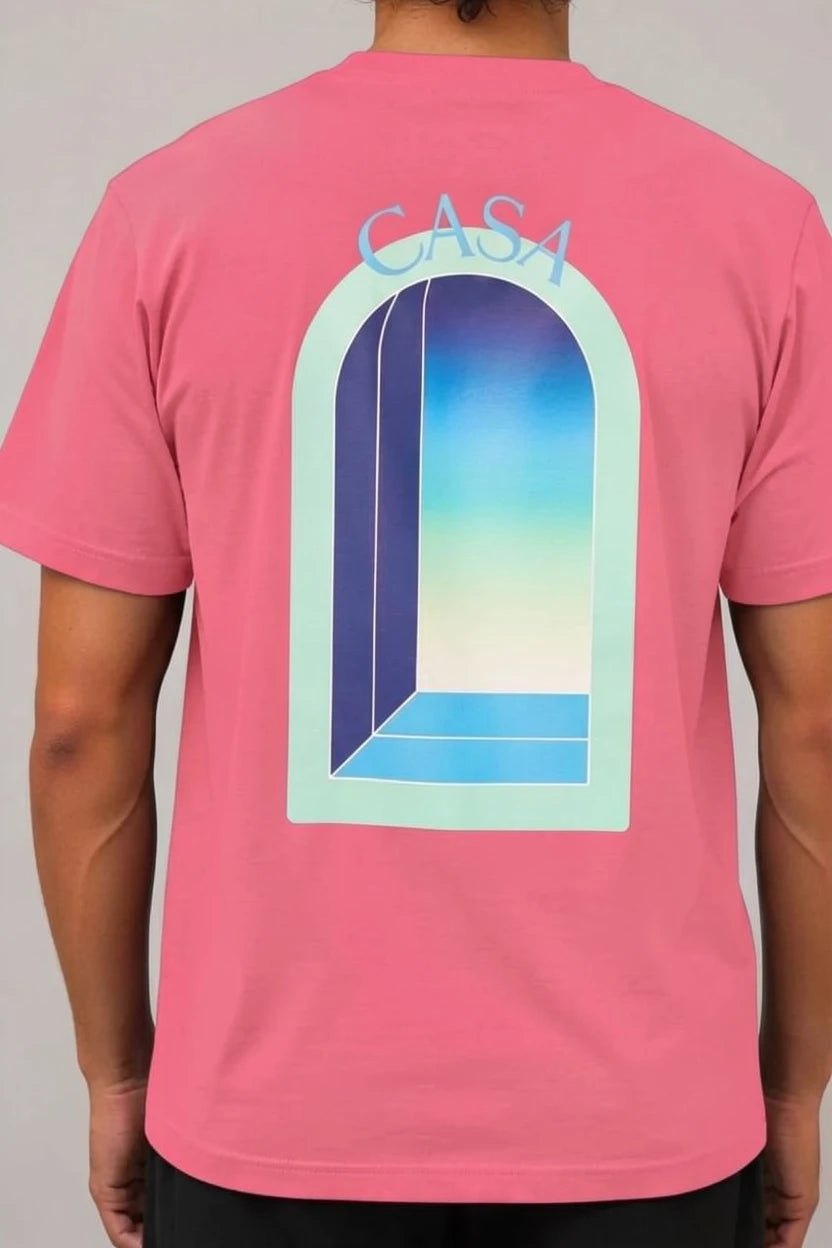 T-Shirt Graphique CASA – Arche Bleu Turquoise