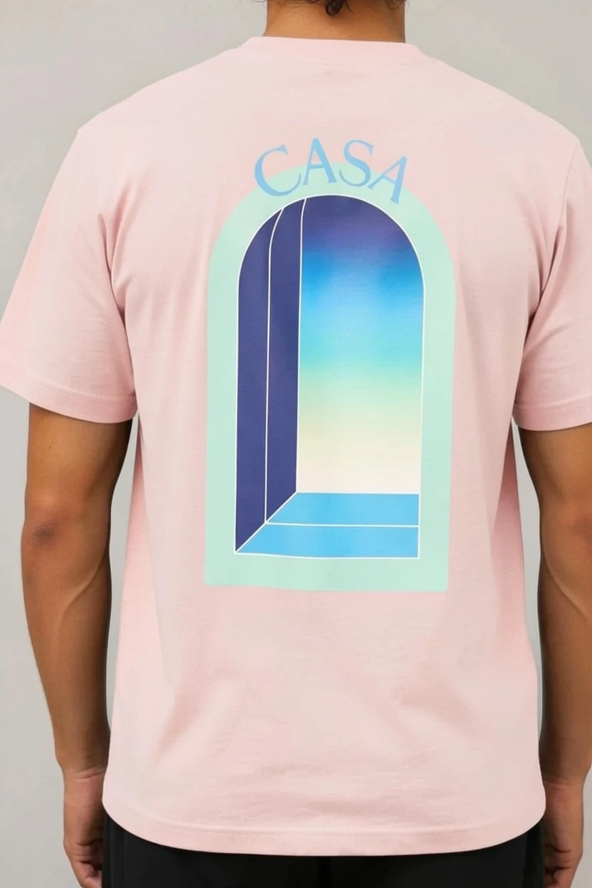 T-Shirt Graphique CASA – Arche Bleu Turquoise