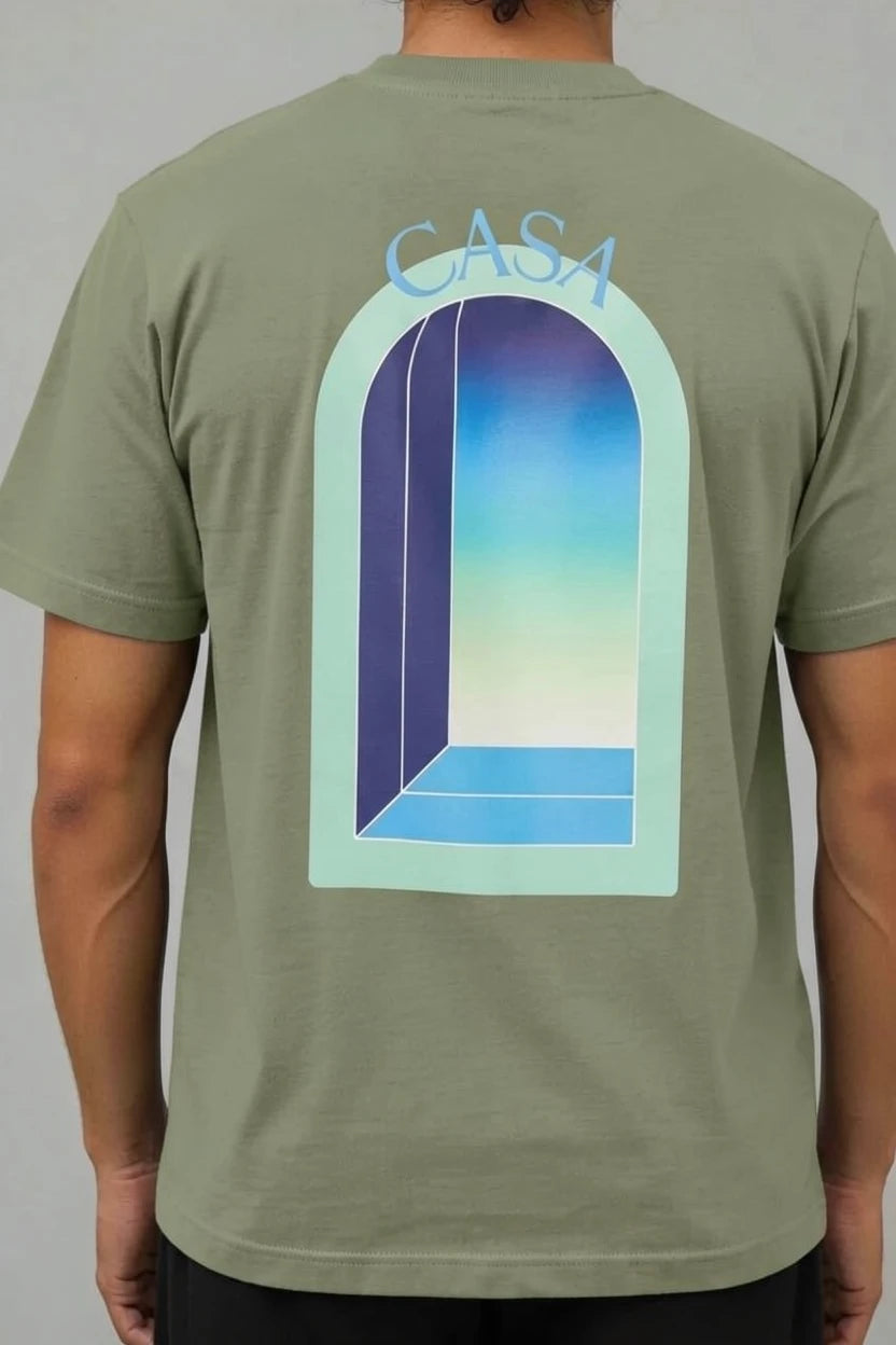 T-Shirt Graphique CASA – Arche Bleu Turquoise