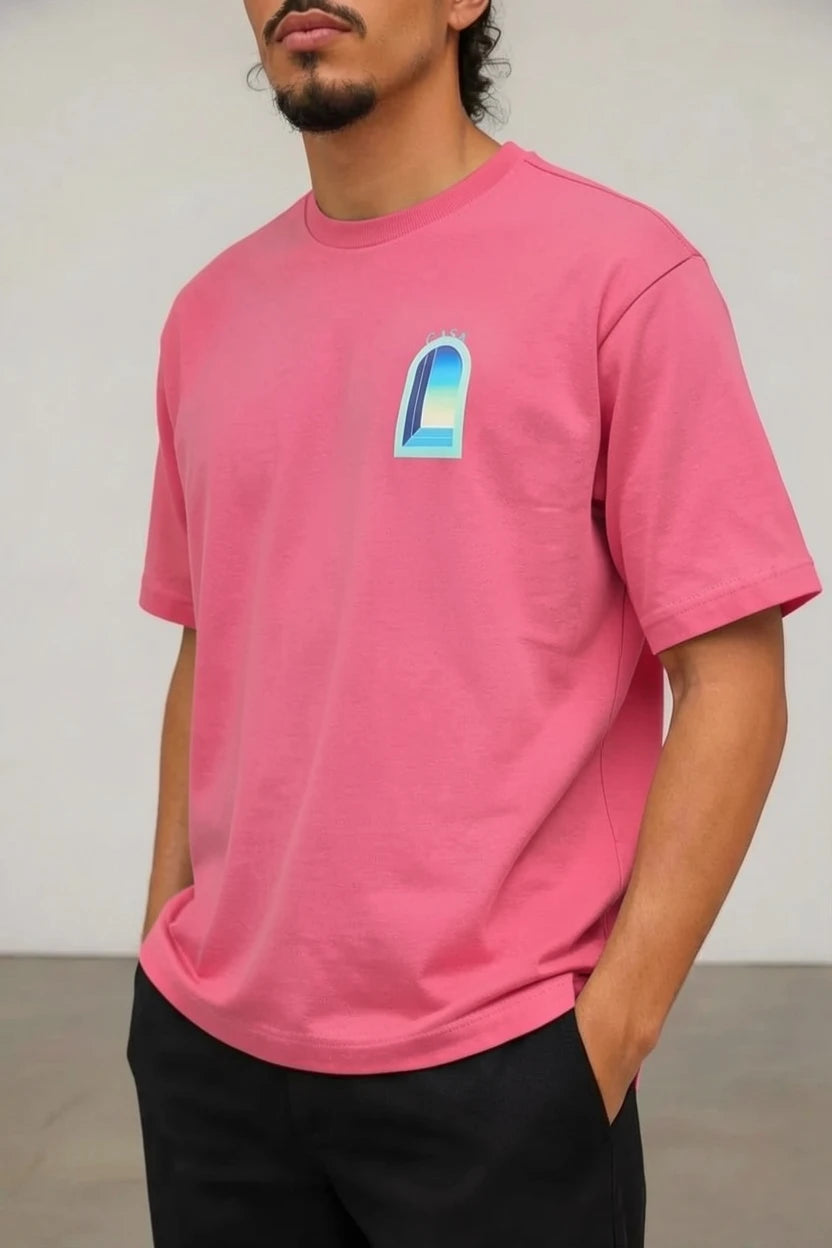 T-Shirt Graphique CASA – Arche Bleu Turquoise