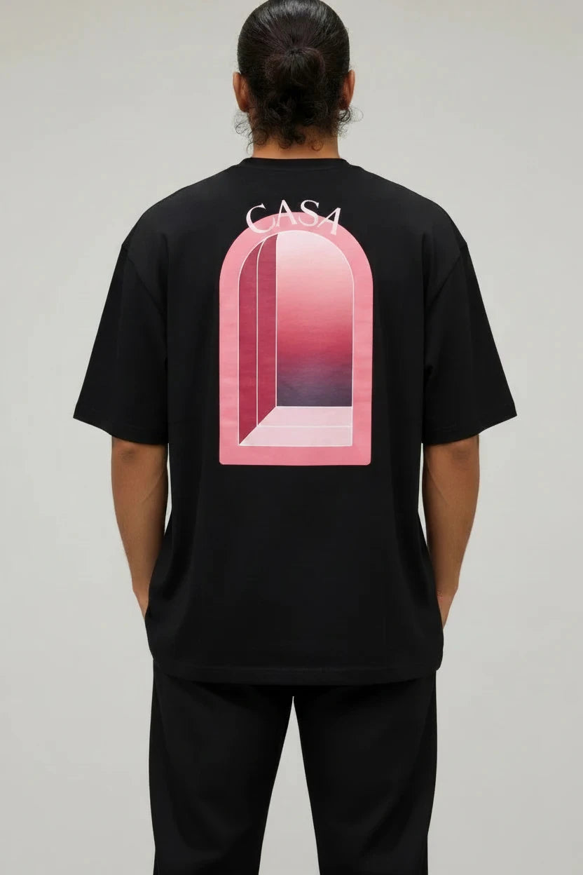 T-Shirt Graphique CASA – Édition arche Rose