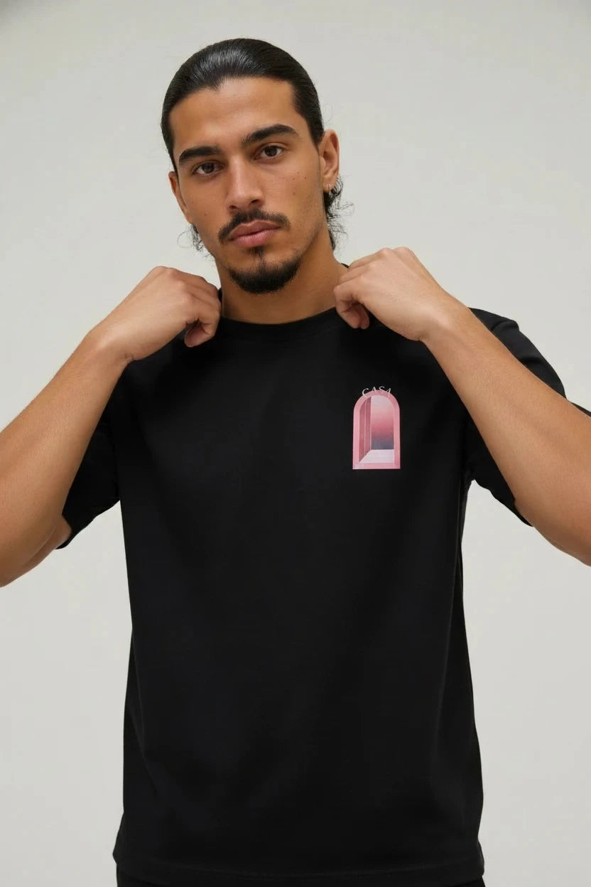 T-Shirt Graphique CASA – Édition arche Rose