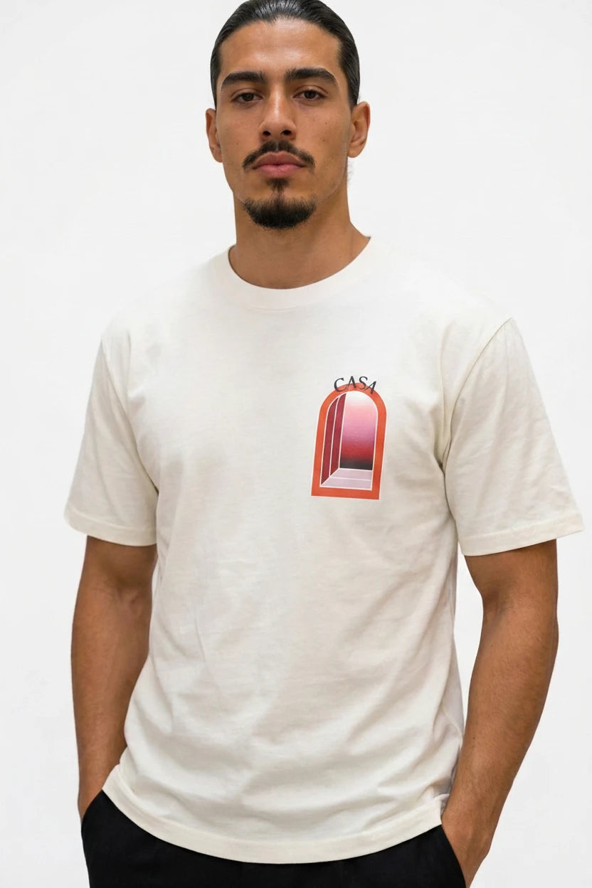 T-Shirt Graphique casa – Édition arche Rose