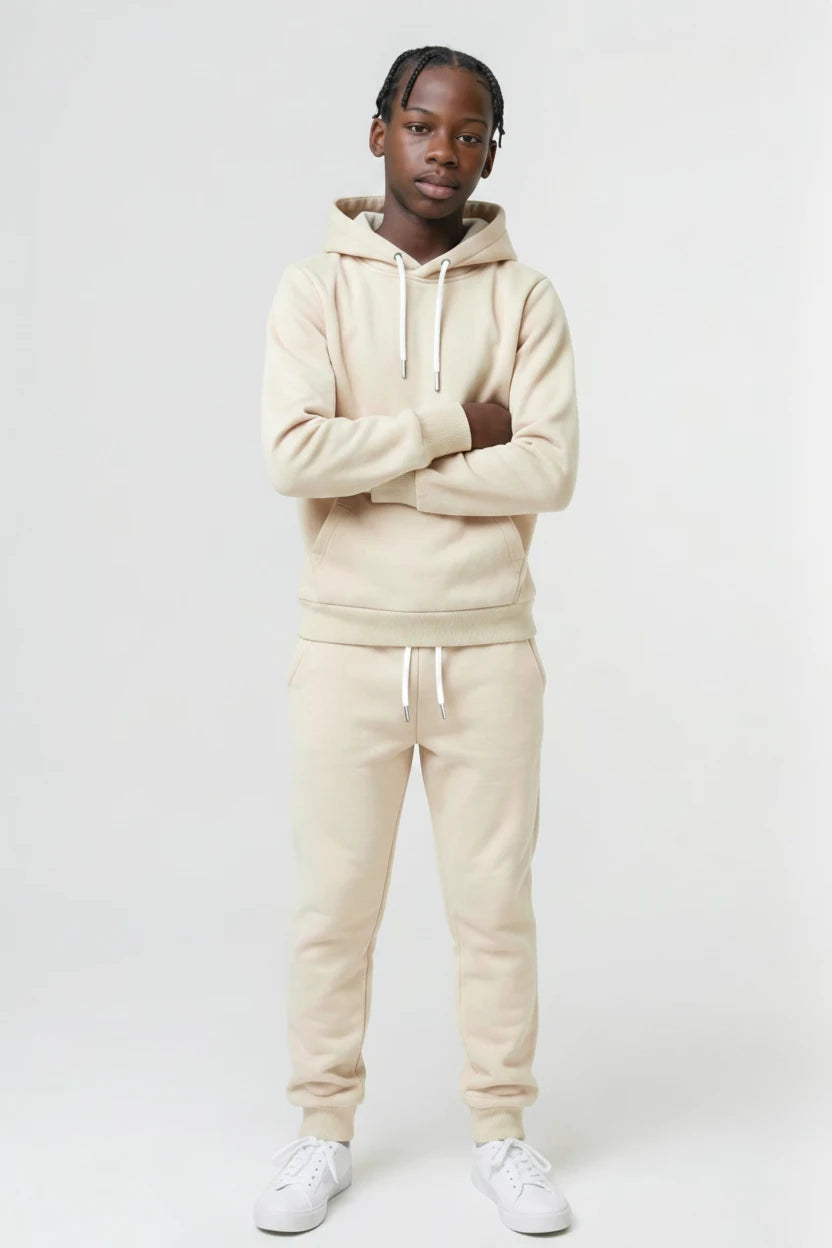Ensemble Survêtement Enfant Uni Sweat à Capuche