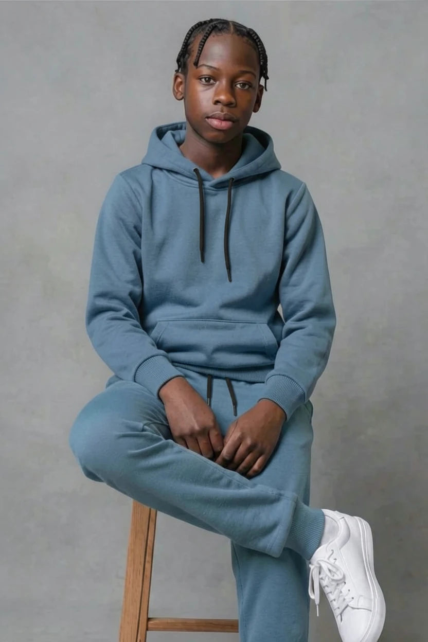 Ensemble Survêtement Enfant Uni Sweat à Capuche