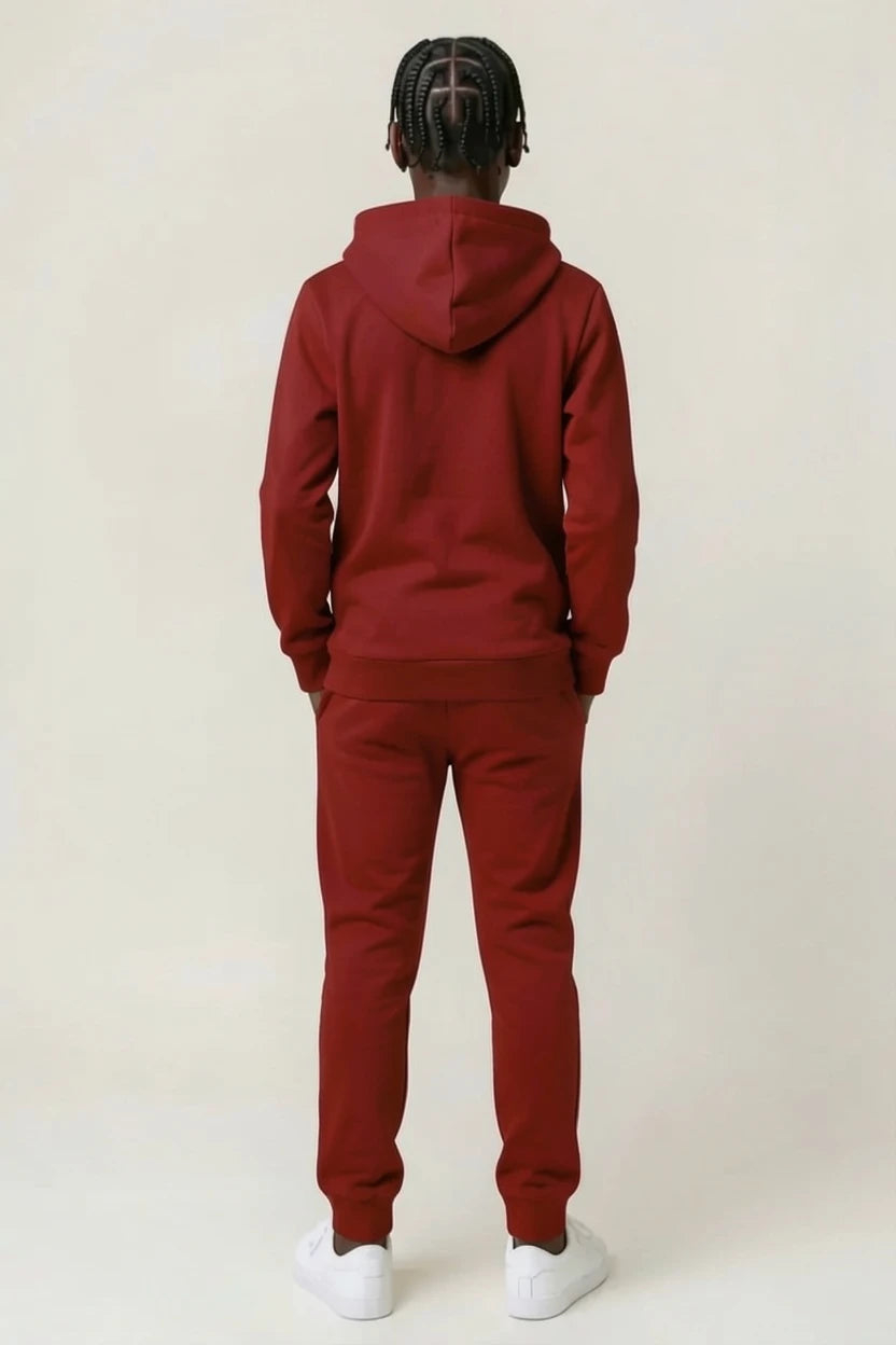 Ensemble Survêtement Enfant Uni Sweat à Capuche