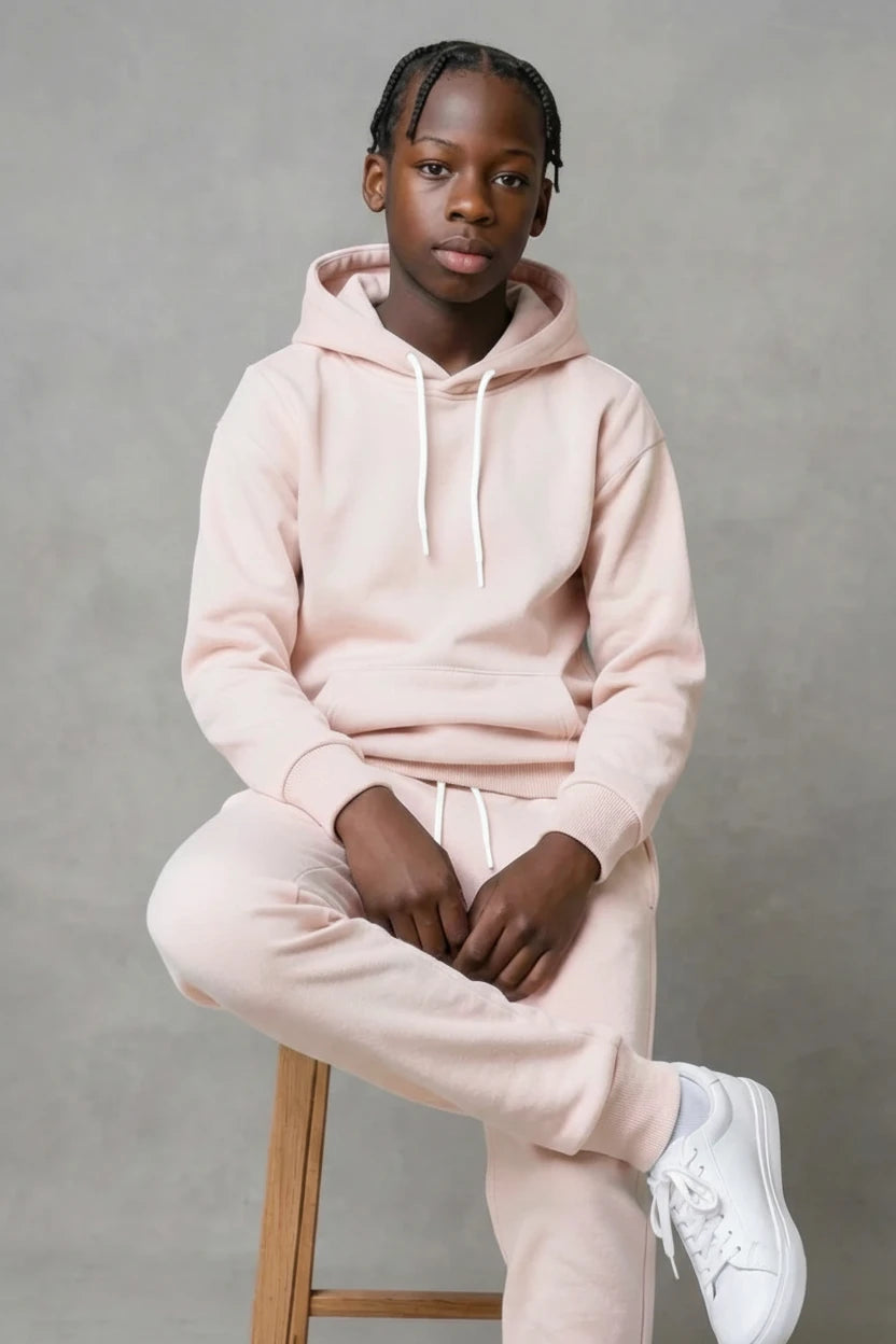 Ensemble Survêtement Enfant Uni Sweat à Capuche