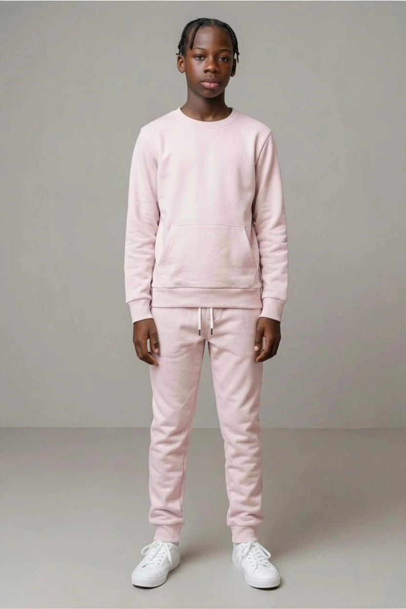 Ensemble Survêtement Enfant Uni Sweat Col Rond