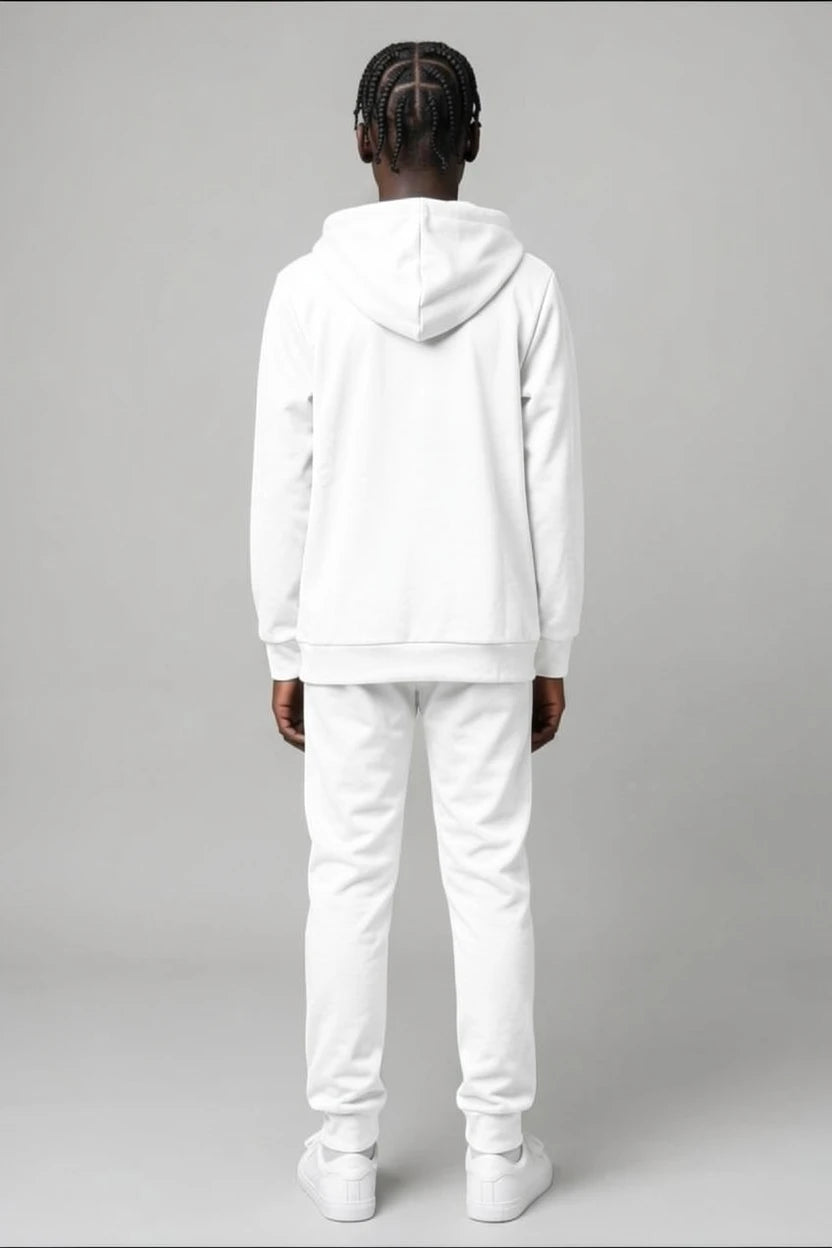 Ensemble Survêtement Enfant Uni Veste Zippée à Capuche