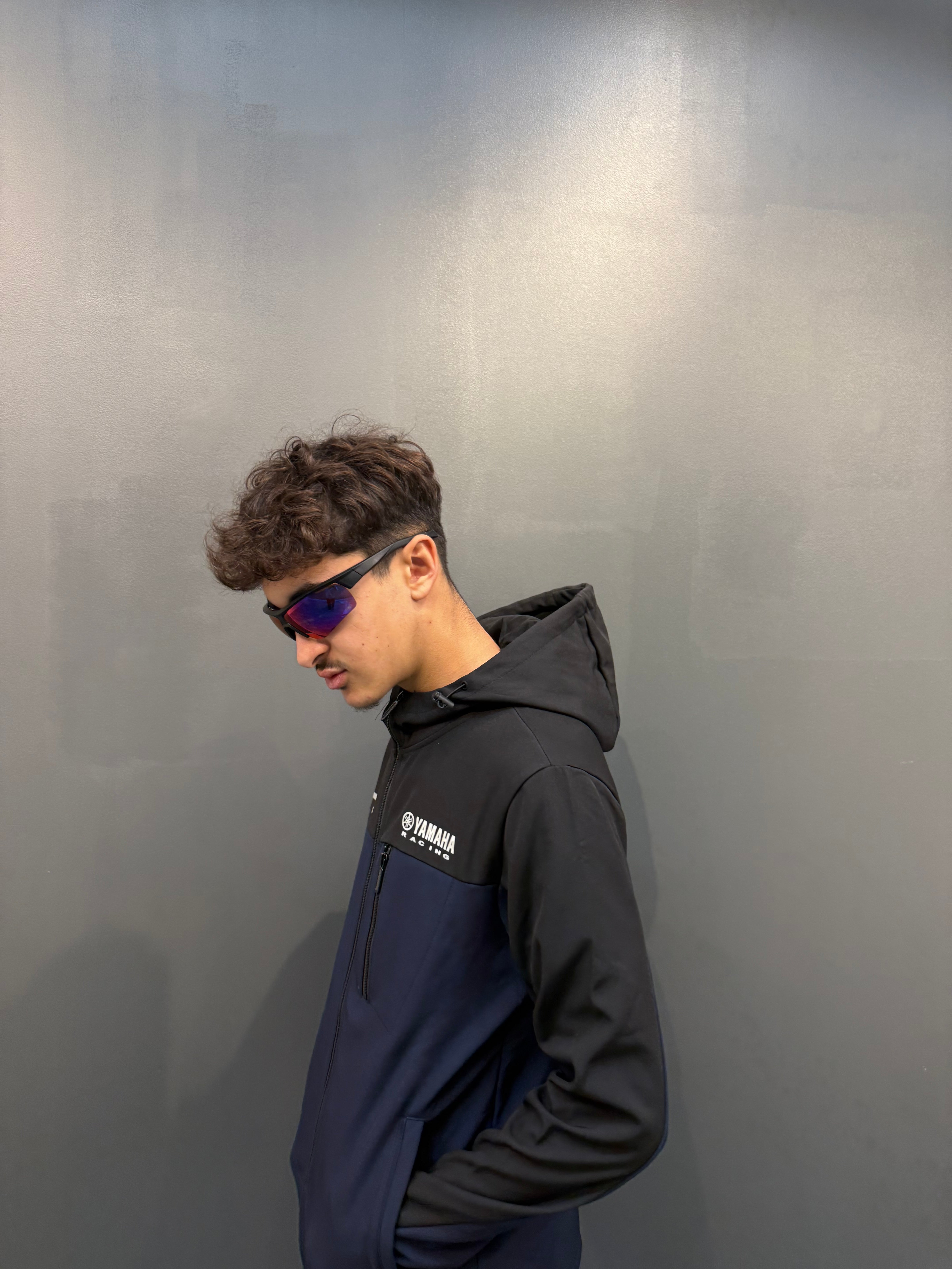 Veste Yamaha Racing - Bleu nuit & noir avec poche zippée frontale