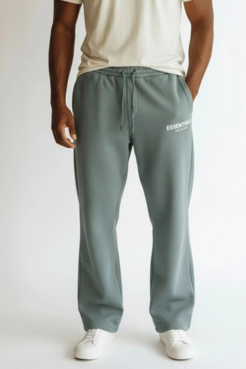 Ensemble Hoodie Zippé & Jogging "Essentials" – Bleu éléphant