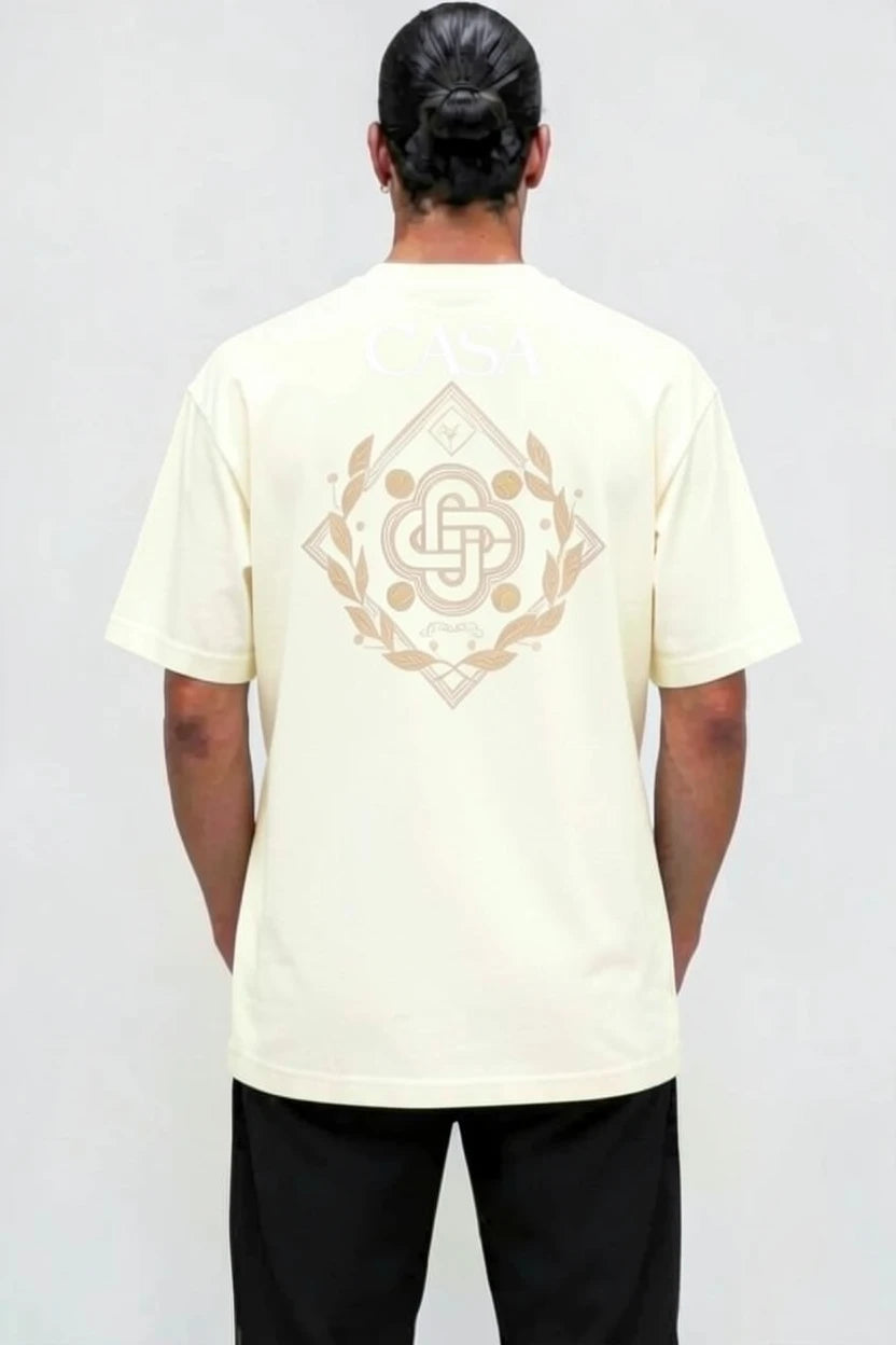 T-shirt Casa — Blason romain écriture blanche