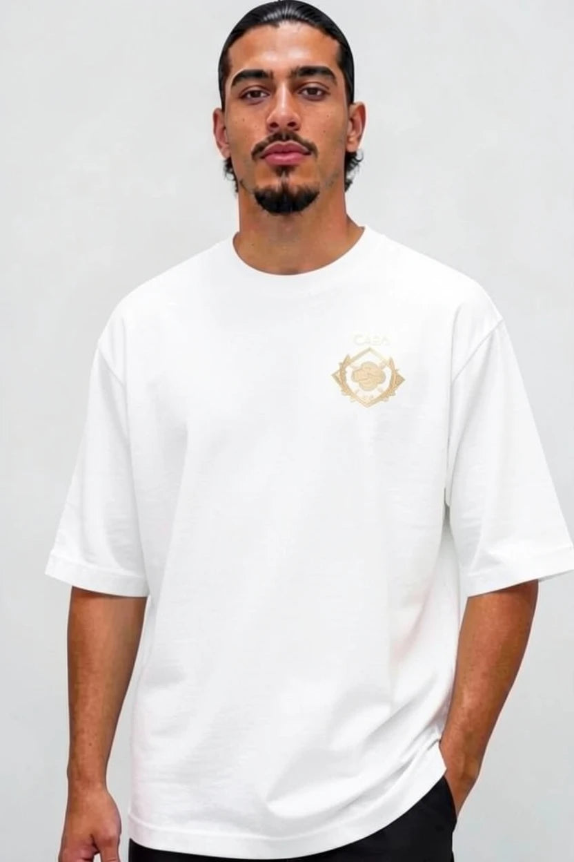 T-shirt Casa — Blason romain écriture blanche